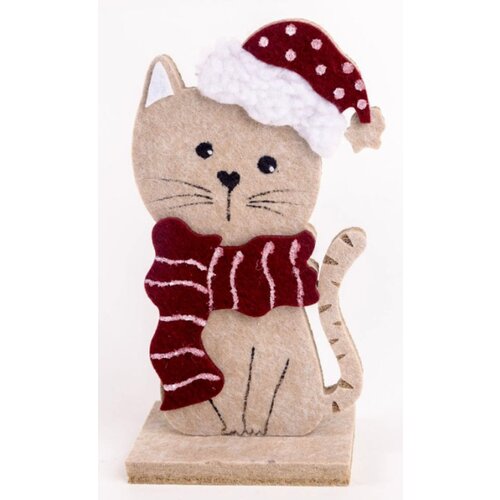 Viter novogodi&amp;scaron;nja dekoracija od filca maca h16cm ( 061455 ) Slike