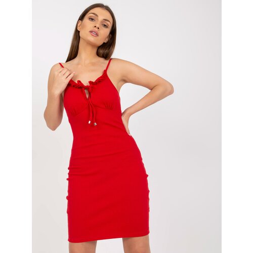 RUE PARIS Dress-RV-SK-8005.18-Red Slike
