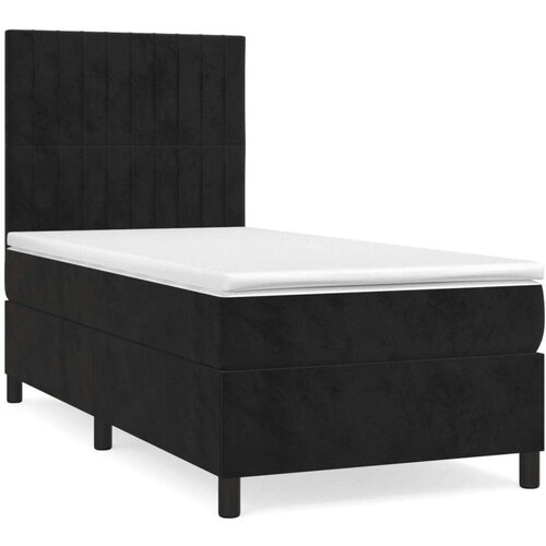 vidaXL Box spring krevet s madracem crni 90x200 cm baršunasti Cene