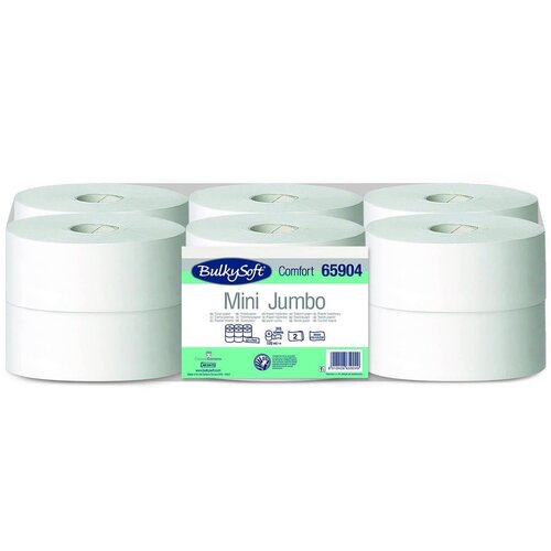 BulkySoft Toalet papir Comfort Mini Jumbo, 120m, Dvoslojni, 12 rolni Slike