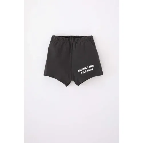 Defacto Baby Boy Regular Fit Slogan Printed Shorts