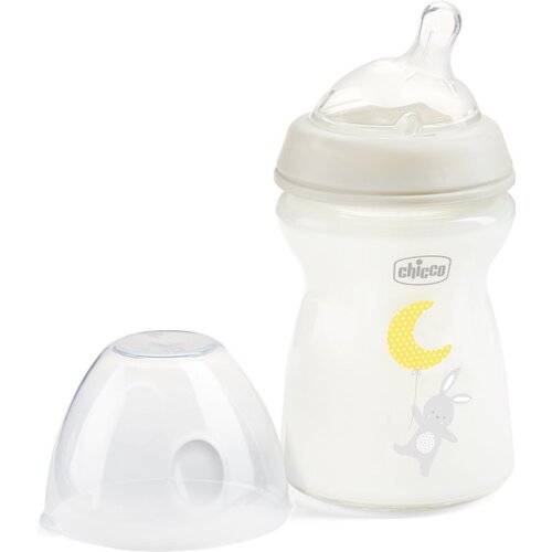 Chicco Silikonska boca od stakla, prirodan osjećaj, 250 ml, 0+0% BPA Cene