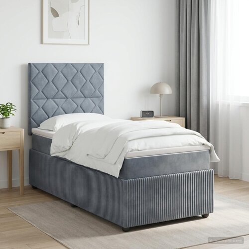  Boxspring krevet s madracem Tamnosiva 100 x 200 cm Bar&scaron;un Cijene