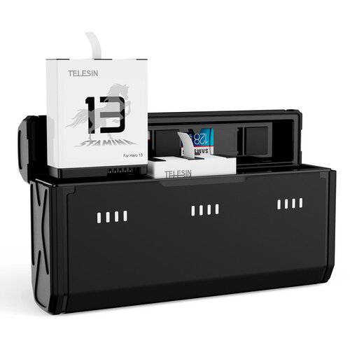 GoPro Telesin džepni punjač s tri utora + 2 stamina baterije za Hero 13 Black Cijene