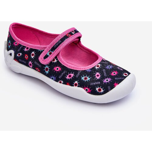 Kesi Befado Girls&amp;#039; Navy Blue and Pink Ballerina Slippers Slike