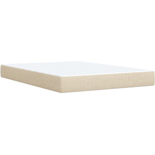  Krevet s oprugama i madracem krem 160x200 cm od tkanine Slike