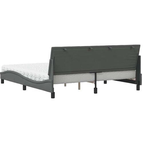 VidaXL Krevet s madrac svjetlosivi 180x200cm tkanina Slike