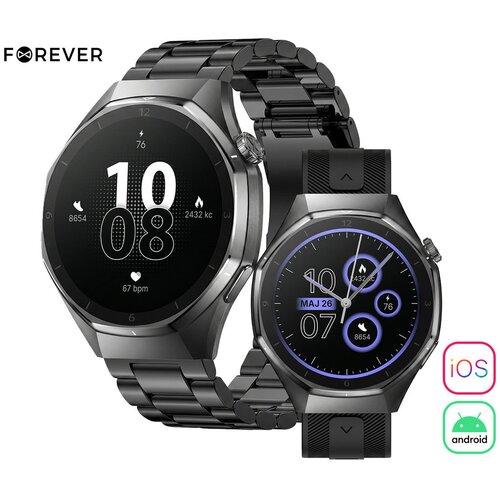 Forever xBASE SW-720 pametna ura, 1.43&amp;quot; AMOLED, 2 pa&amp;scaron;čka, črna, (5000312215) Slike