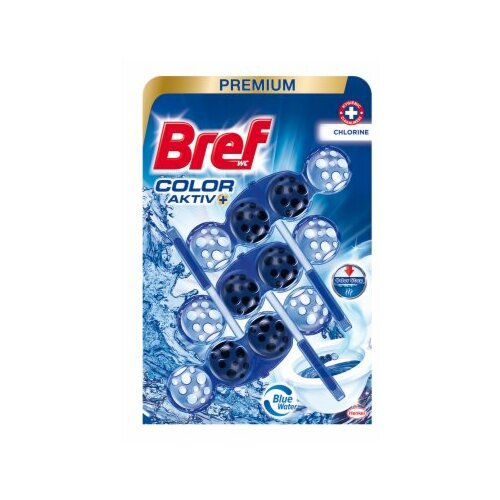 Bref blue aktiv chlorine korpica wc osveživač 3x50g Slike