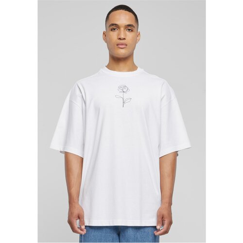 Merchcode Men's T-shirt Spring Rose Huge - white Slike