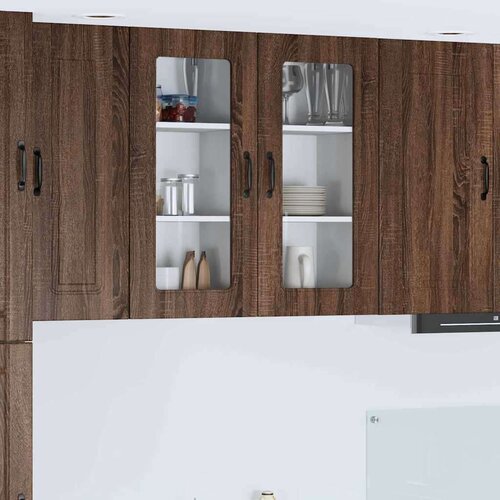  Zidni kuhinjski ormarić Zidne 2 pcs Smeđi hrast 40 x 31 x 80 cm Cene