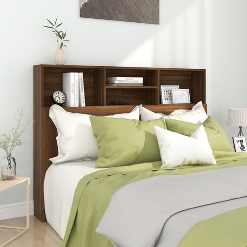 The Living Store vzglavna omarica rjavi hrast 140x19x103,5 cm - vzglavna omarica, (21431968) Slike