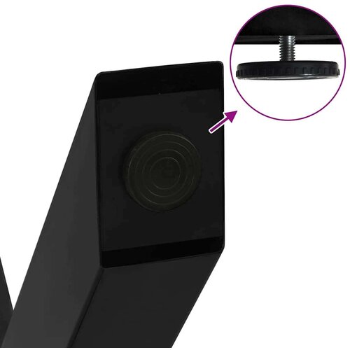 vidaXL noge kavne mize v obliki črke x 2 kosa črna 30x(30-31) cm jeklo Cene