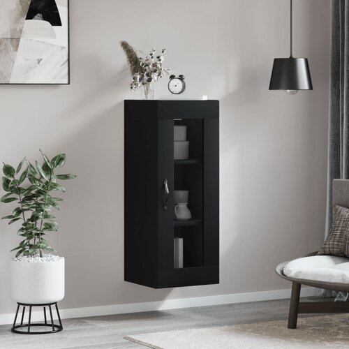  The Living Store Stenska omarica črna 34,5x34x90 cm - Stenska Omarica, (21454725) Slike