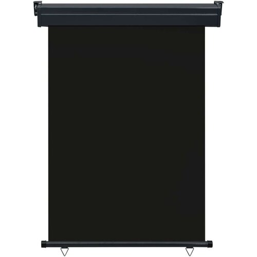 VidaXL Balkonska bočna tenda 125 x 250 cm crna Slike