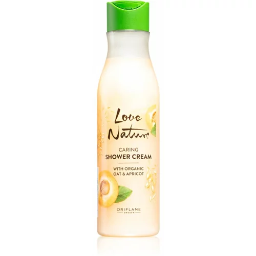 Oriflame Love Nature Organic Oat & Apricot negovalni gel za prhanje 250 ml
