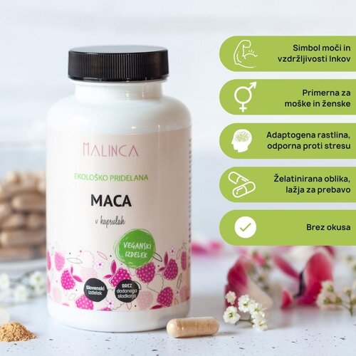 Malinca maca v kapsulah bio Slike