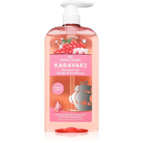 PAPOUTSANIS Karavaki Nutrition &amp;amp; Hydration hranilni &amp;scaron;ampon 600 ml Slike
