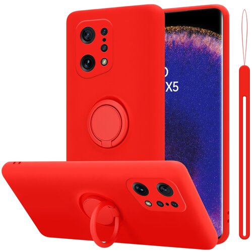  Primer združljiv z OPPO v tekoči rdeči barvi - za&scaron;čitni pokrov iz fleksibilnega silikona TPU z obročem, (20592005) Cene