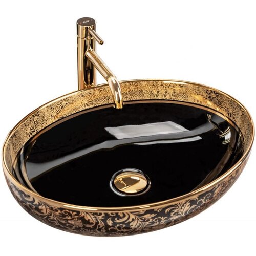 REA Bath Nadgradni umivaonik Margot Gold / Black keramika Cijene