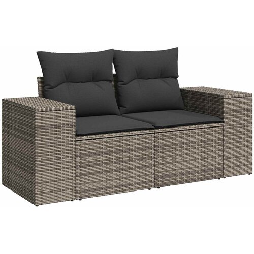  Set sofe 7 kom. Siva i tamno siva 55 x 55 x 69 cm 255 x 255 x 85 cm Slike