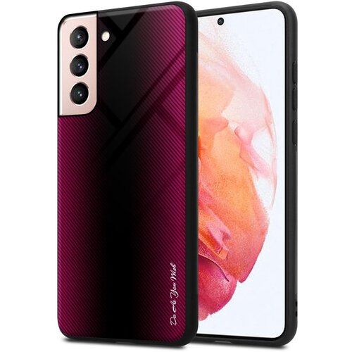 Cadorabo Case, združljiv s Samsung - Stripe Optics v Crimson Pink - Za&scaron;čitni pokrov iz silikona TPU in hrbta iz kaljenega stekla, (20576652) Cene