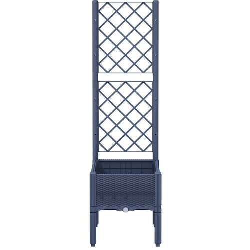  Vrtna sadilica s re&amp;scaron;etkom plava siva 40 x 40 x 142 cm PP Slike