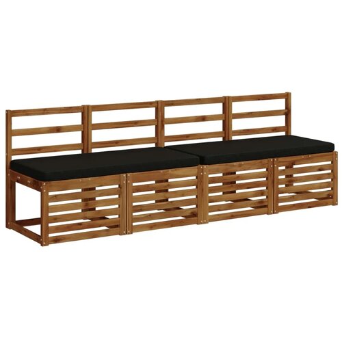  Jastučići za klupe - 2 dijela VUGHT 2 kom. 100% poliester Crna - Crna (melange) 120 x 50 cm 2 Cene