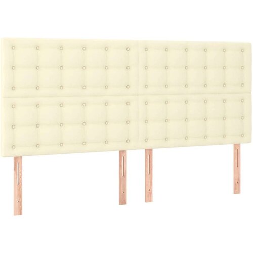  LED uzglavlje krem 160x5x118/128 cm od umjetne kože - Krema 160 x 5 x 118/128 cm 1 Slike