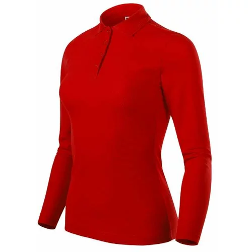  Pique Polo LS polo majica ženska crvena 2XL