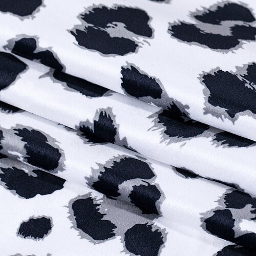  Curtain WILD color white printed theme animal style tropical silver silver metal eyelets velvet 140x250 AmeliaHome Slike