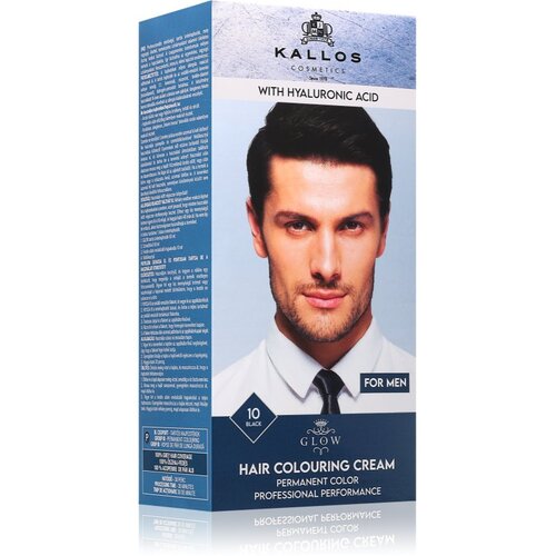 Kallos Glow Lasting Cream Colour permanentna barva za lase za mo&scaron;ke odtenek Black 60 ml Cene
