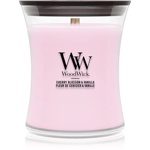 WoodWick Cherry Blossom & Vanilla mirisna svijeća s drvenim fitiljem 275 g Cene