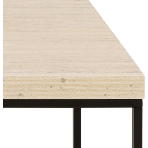 Actona Bež mizica z mizno plo&amp;scaron;čo v marmornem dekorju 55x110 cm Barossa &amp;ndash; Slike