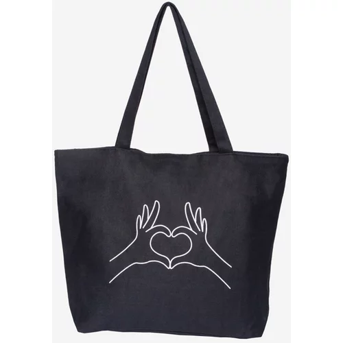Shelvt Black fabric shopping bag