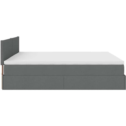 VidaXL Otomanski okvir kreveta s madracima tamnosivi 200x200cm tkanine Slike