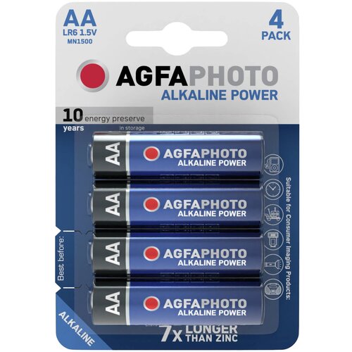Agfaphoto Mignon baterija (AA) alkalno-manganova LR06 1.5 V 4 kosi, (20430811) Slike