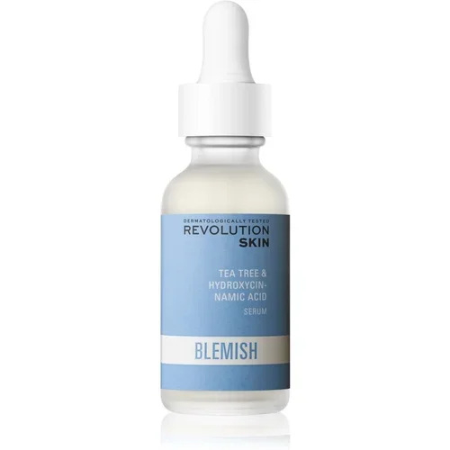 Revolution Blemish Tea Tree & Hydroxycinnamic Acid umirujući serum protiv crvenila kože lica za masno i problematično lice 30 ml