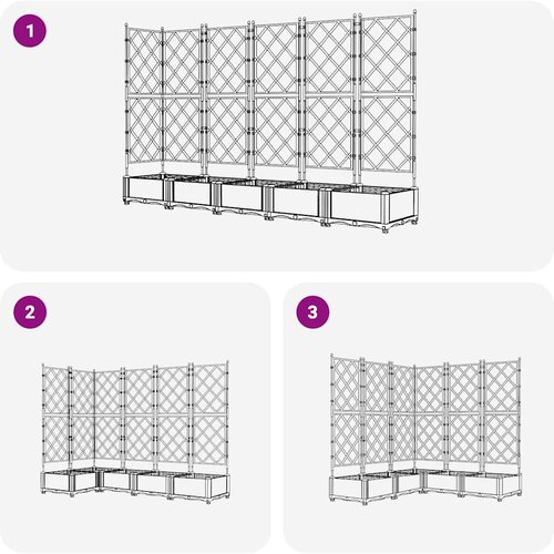  Vrtna saksija 5 pcs Bijeli 120 x 120 x 125,5 cm Plastika Slike