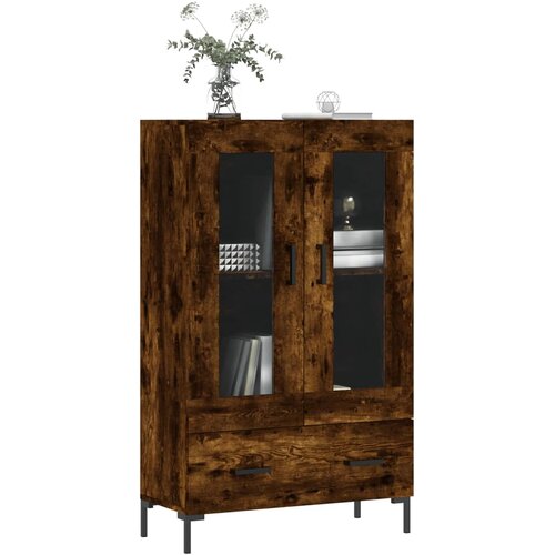  Visoka komoda boja hrasta 69,5 x 31 x 115 cm konstruirano drvo Slike