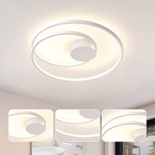  Brilagi - LED prigu&amp;scaron;iva plafonska svetiljka TWISTER LED/48W/230V, prečnik 50 cm, bela, sa daljinskim upravljačem Slike