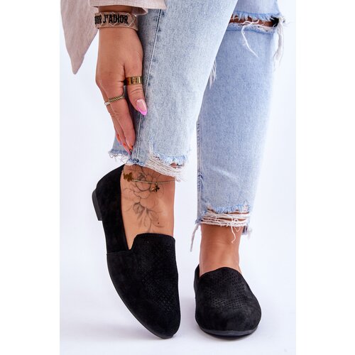 S. BARSKI Suede Comfortable Loafers Black Giovana Cijene