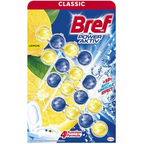 Bref Osveživač za WC &amp;scaron;olju Limun, Kuglice, 50g, 4 komada Slike