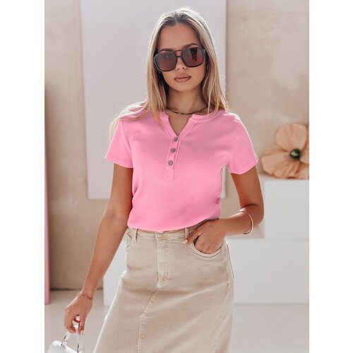 DStreet Bluzka damska one size prążkowana KISS LOOK r&amp;oacute;żowa Slike