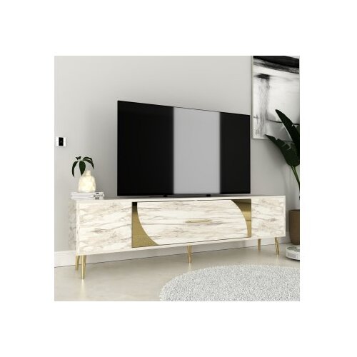 Hanah home tv polica Dekop2 ephesus marble gold Cene