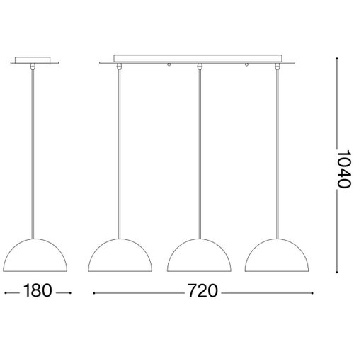 Ideal Lux luster na sajli folk 3xE27/60W/230V braon Slike