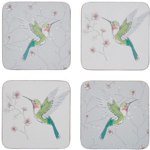 Cooksmart &amp;reg; Sivi podmetači za ča&amp;scaron;e u setu 4 kom Hummingbirds &amp;ndash; Slike