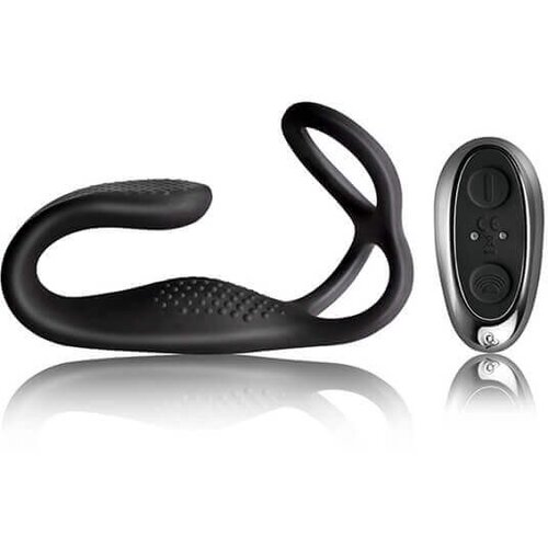 Rocks Off - radio analni vibrator na baterije s prstenom za penis (crni) Cijene