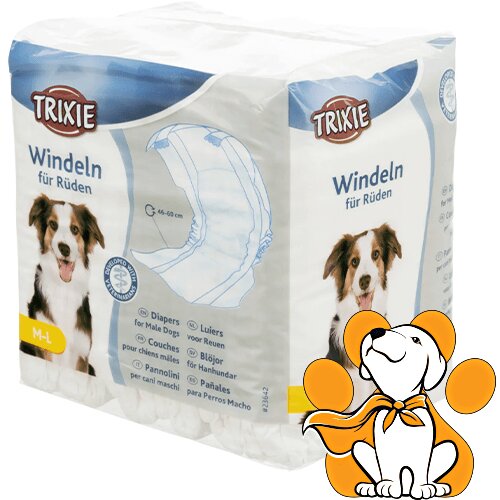 Trixie diapers Male, Pelene Za Mužjake - 12 Komada, 46-60cm, M-L Slike