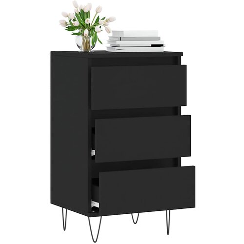  Komoda crna 40 x 35 x 70 cm od konstruiranog drva Slike